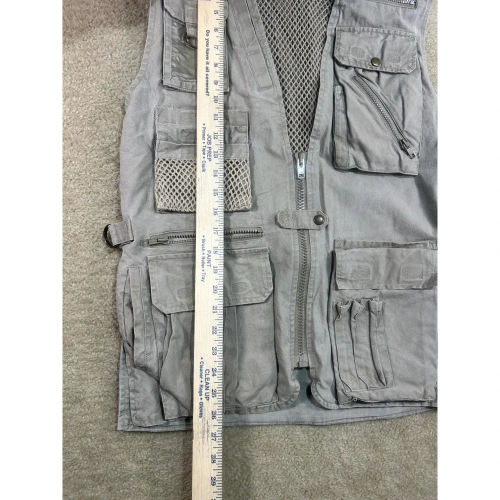 Vintage Banana Republic Cargo Vest Utility Pockets Mesh Back Beige S‎ Hong Kong